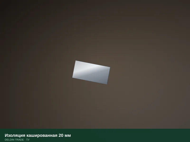 Изоляция кашированная 20 мм — металлопрокат DELDIN TRADE