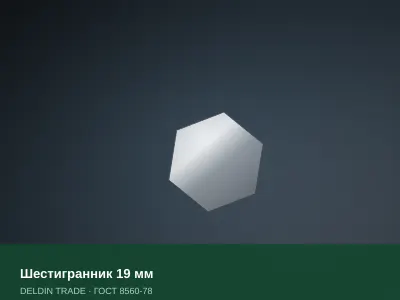Шестигранник 19 мм — металлопрокат DELDIN TRADE